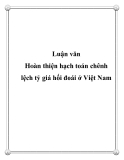  Luận văn đề tài: Hoàn thiện hạch toán chênh lệch tỷ giá hối đoái ở Việt Nam