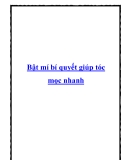 Bật mí bí quyết giúp tóc mọc nhanh