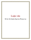 Đề tài: Kỹ thuật trồng hoa Phong Lan