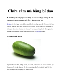 Chữa rám má bằng bí đao