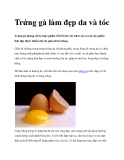 Trứng gà làm đẹp da và tóc