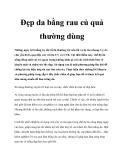 Đẹp da bằng rau củ quả thường dùng