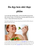 Da đẹp hơn nhờ thực phẩm