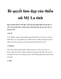 Bí quyết làm đẹp của thiếu nữ Mỹ La tinh