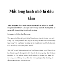 Mắt long lanh nhờ lá dâu tằm