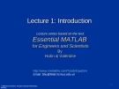 Lecture 1: Introduction