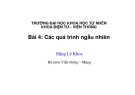 Bài 4 Các quá trình ngẫu nhiên