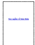 Suy ngẫm về bản thân