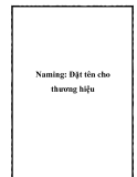 Naming: Đặt tên cho thương hiệu