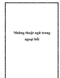 Những thuật ngữ trong ngoại hối