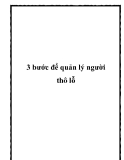 3 bước để quản lý người thô lỗ