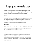 Ăn gì giúp tóc chắc khỏe