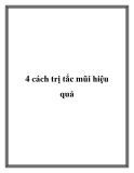 4 cách trị tắc mũi hiệu quả