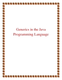 Generics the Java Programming Language