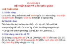 CHƯƠNG 3 HỆ THẦN KINH VÀ CÁC GIÁC QUAN