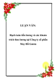 LUẬN VĂN:Hạch toán tiền lương và các khoản trích theo lương tại Công ty cổ