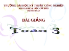 Bài giảng Toán 3