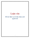 Đề tài: Dịch vụ tổ chức đám cưới ngoài trời