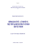 Luận văn: Chính sách cổ tức -Lý thuyết và thực tiễn tại một số công ty cổ phần khu vực TP.Hồ Chí Minh