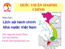  Lịch sử hành chính Nhà nước Việt Nam