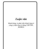  Luận văn: Khách hàng và phát triển khách hàng ở công ty điện thoại di động VIETTEL MOBILE