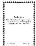  Luận văn: Phân tích và đề xuất biện pháp nâng cao hiệu quả kinh doanh của Công ty Quản lý bến xe – bến tàu Quảng Ninh