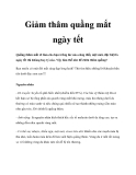 Giảm thâm quầng mắt ngày tết