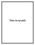 Thức ăn lợi phổi