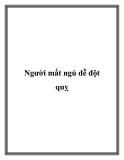 Người mất ngủ dễ đột quỵ