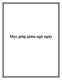 Mẹo giúp giảm ngủ ngáy