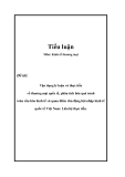 Đề tài: Vận dụng lý luận và thực tiễn về thương mại quốc tế, phân tích hóa quá trình toàn cầu hóa kinh tế và quan điểm chủ động hội nhập kinh tế quốc tế Việt Nam: Liên hệ thực tiễn
