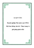 LUẬN VĂN:  Doanh nghiệp Nhà nước sau CPH ở Bộ Giao thông vận tải - Thực trạng và giải pháp phát triển