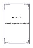 LUẬN VĂN:Hoàn thiện pháp luật về bình đẳng giới 