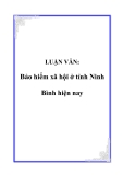 Luận văn tốt nghiệp:  Bảo hiểm xã hội ở tỉnh Ninh Bình hiện nay 