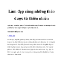 Làm đẹp cùng những thảo dược từ thiên nhiên