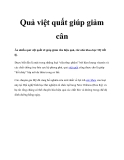 Quả việt quất giúp giảm cân