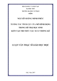 Luận văn:Tương tác tích cực mô hình động trong hỗ trợ học sinh kiến tạo tri thức xác suất thống kê