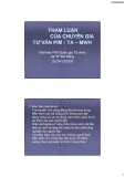 THAM LUẬN CỦA CHUYÊN GIA TƯ VẤN PIM - TA – MWH