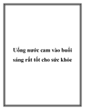Uống nước cam vào buổi sáng rất tốt cho sức khỏe