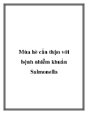 Mùa hè cẩn thận với bệnh nhiễm khuẩn Salmonella