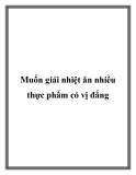 Muốn giải nhiệt ăn nhiều thực phẩm có vị đắng