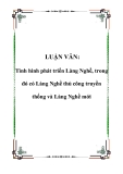 LUẬN VĂN: Tình hình phát triển Làng Nghề, trong đó có Làng Nghề thủ công truyền thống và Làng Nghề mới