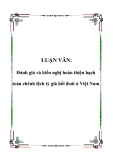 Luận văn tốt nghiệp: Đánh giá và kiến nghị hoàn thiện hạch toán chênh lệch tỷ giá hối đoái ở Việt Nam