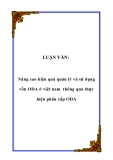 LUẬN VĂN:  Nâng cao hiệu quả quản lý và sử dụng vốn ODA ở việt nam thông qua thực hiện phân cấp ODA