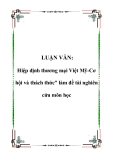 Luận văn đề tài:  Hiệp định thương mại Việt Mỹ-Cơ hội và thách thức 