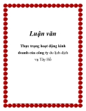 Luận văn: Thực trạng hoạt động kinh doanh của công ty du lịch dịch vụ Tây Hồ