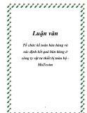 Luận văn: Tổ chức kế toán bán hàng và xác định kết quả bán hàng ở công ty vật tư thiết bị toàn bộ MaTexim