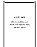 Luận văn: Phân tích tình hình kinh doanh của Công ty xây dựng dân dụng Hà Nội