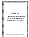 Luận văn: Hoàn thiện hệ thống kênh phân phối vật liệu nội thất tại công ty TNHH MTV Sao Phương Nam