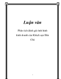 Luận văn: Phân tích đánh giá tình hình kinh doanh của Khách sạn Dân Chủ